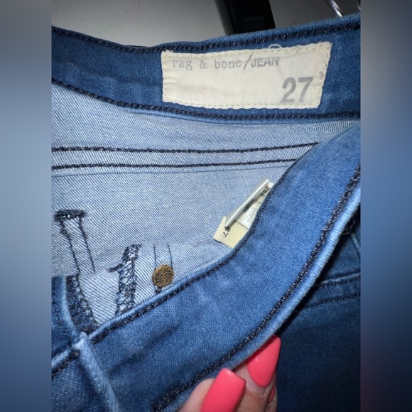 Rag & Bone High-Rise Skinny Jeans Skye Blue Size 27 B030 - Picture 5 of 7